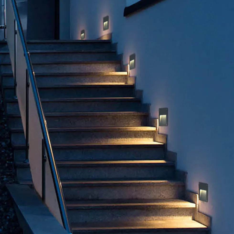 Recessed Sensor LED Step Outdoor Lights