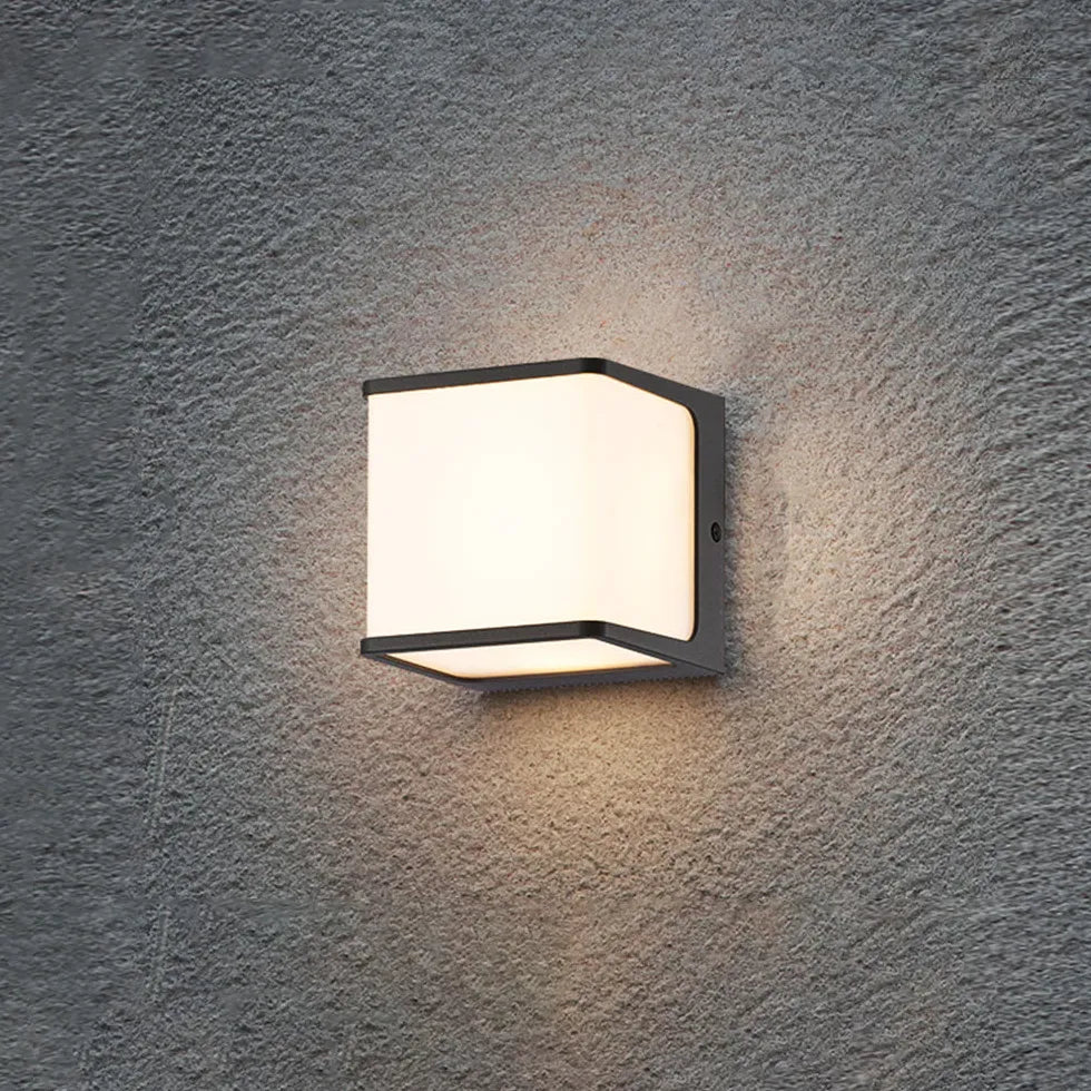 Square Motion Sensor Outdoor Wall Light