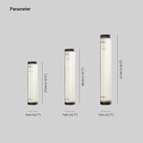 Striped Glass Cylinder Outdoor Wall Lights