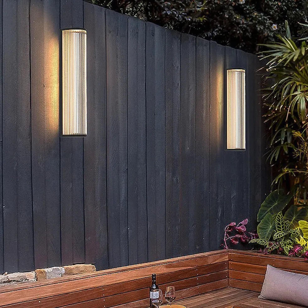 outdoor half lantern wall light black