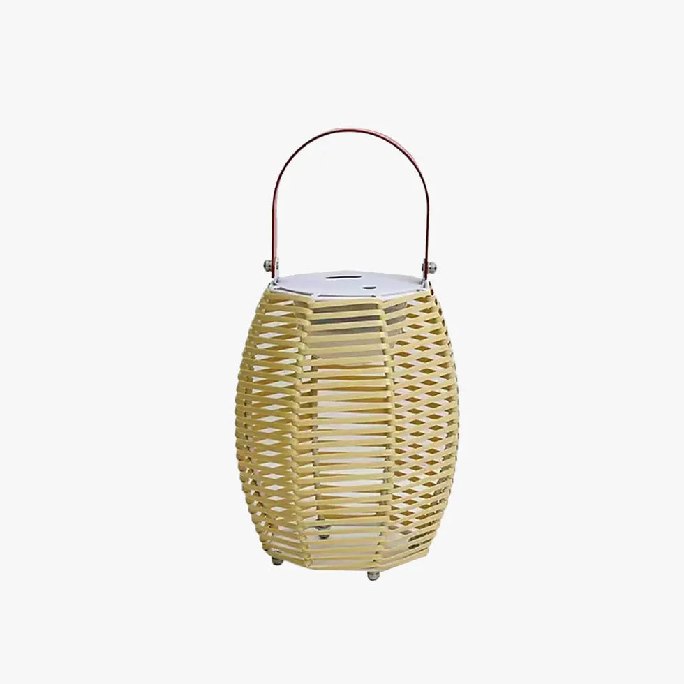 Handle Rattan Lantern Outdoor Floor lamps