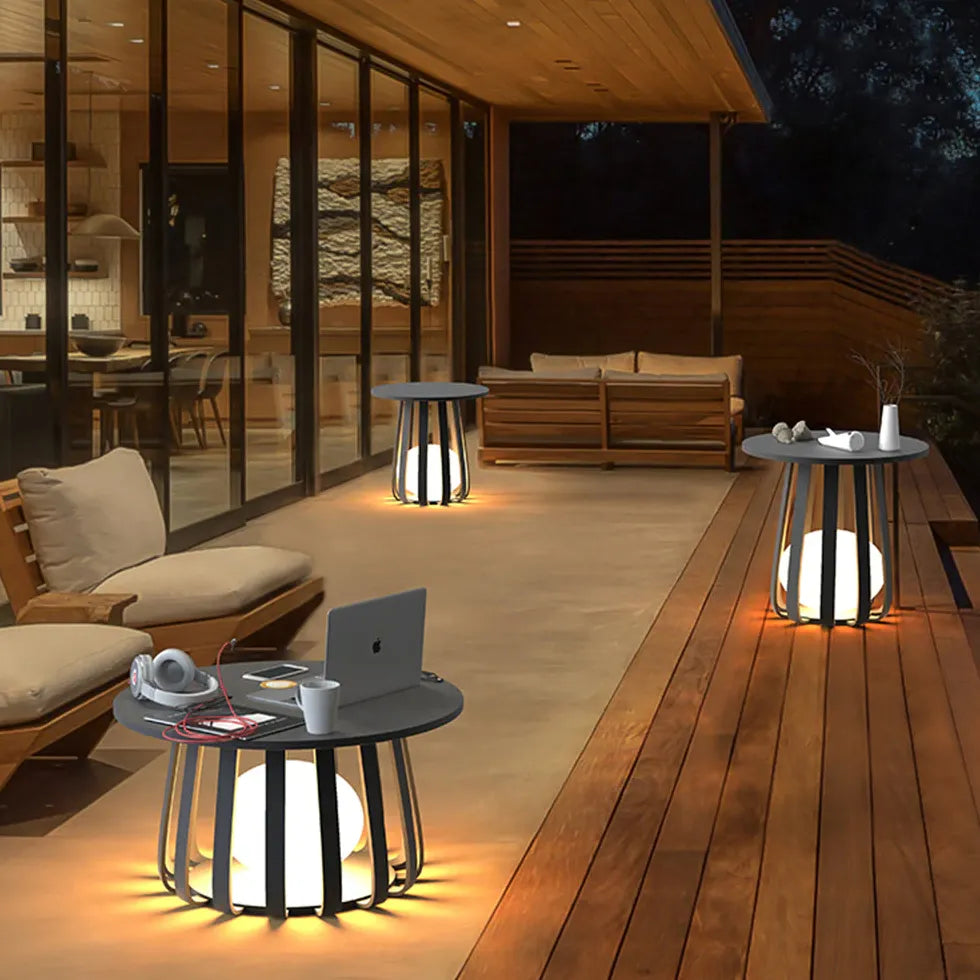 Black Table Garden Outdoor Floor Lamps