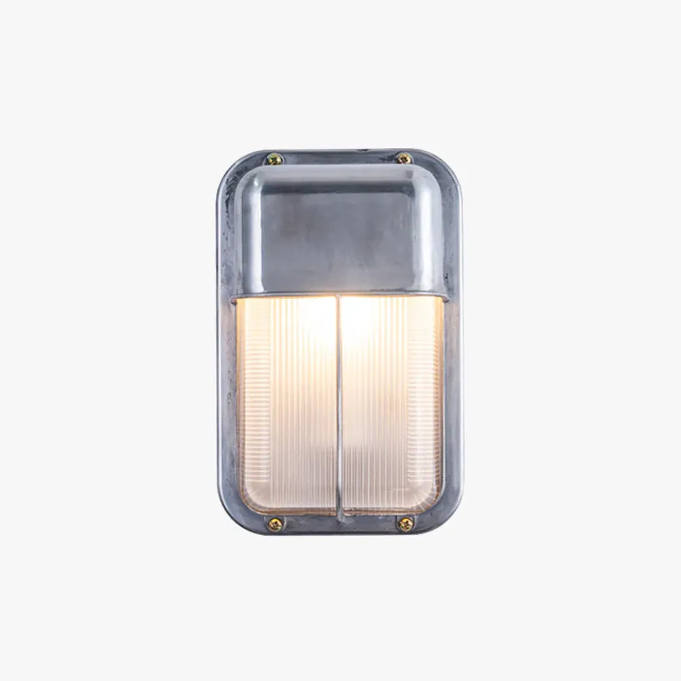 Geometric Silver Industrial Outdoor Wall Lights