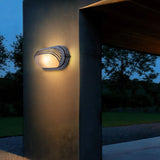 Geometric Silver Industrial Outdoor Wall Lights