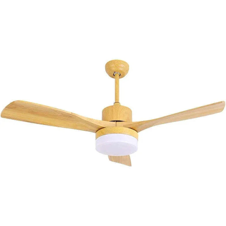 Dark Wooden Ceiling Fan with Light