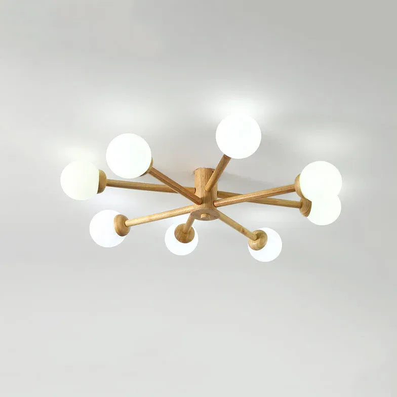 Radioactive Bulls Wooden Flush Ceiling Lights