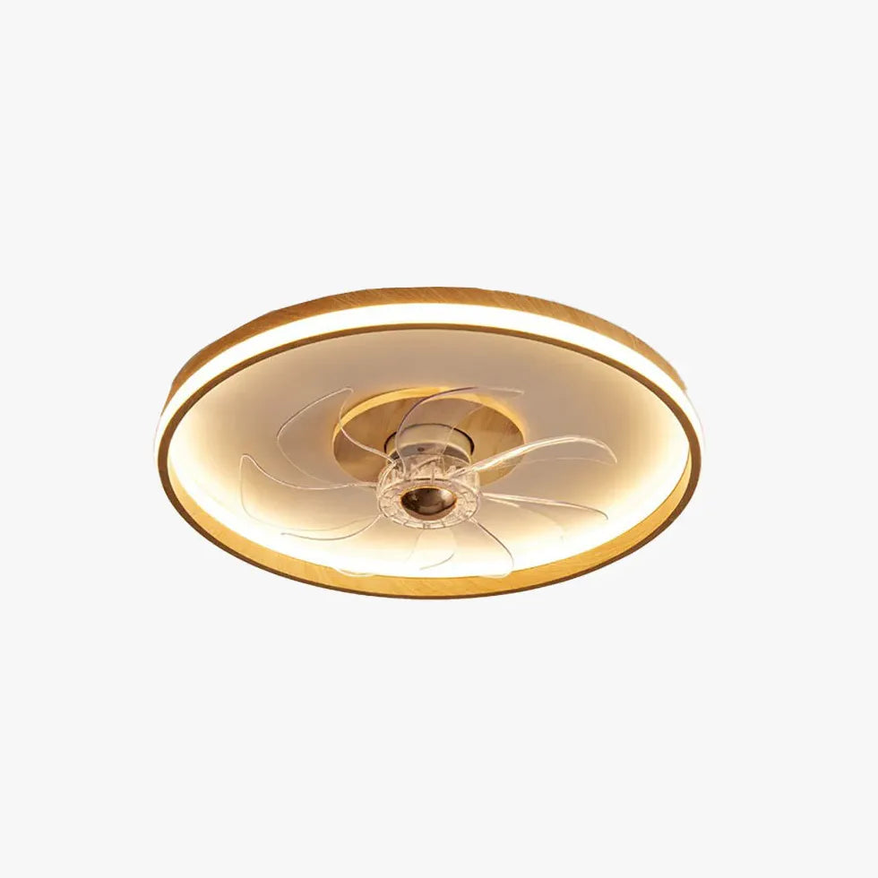 Ring Warm-Toned Invisible Ceiling Fan with Light