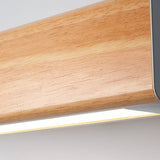 Minimalist Linear Wooden Led Mirror Lights