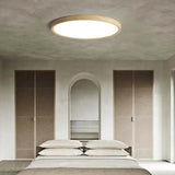 Natural Bedroom Wooden Flush Ceiling Lights