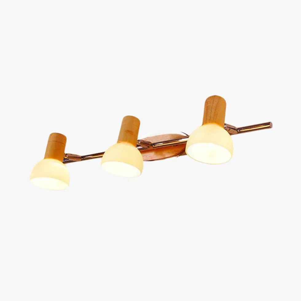 Natural Style Spot Wooden Wall Lights