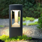 Triangular Black Led Outdoor Bollard Lights