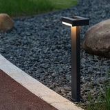 Geometric Rotation Black Bollard Lights