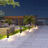 Cylindrical Hollow Black Bollard Lights