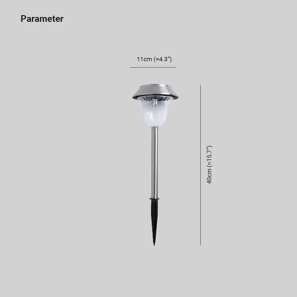 Conical Transparent Lawn Solar Street Light