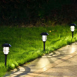 Caged Pin Solar Garden Bollard Lights