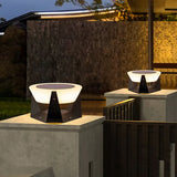 Geometric Design Solar Outdoor Pillar Lights