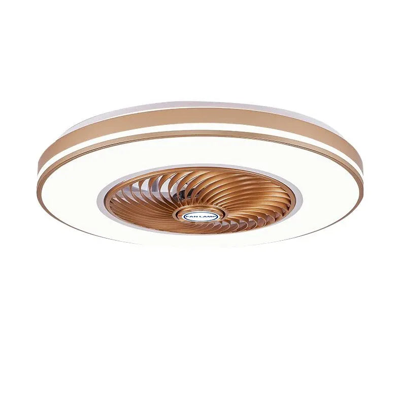 Round Dual-Tone Ceiling Fan with Light