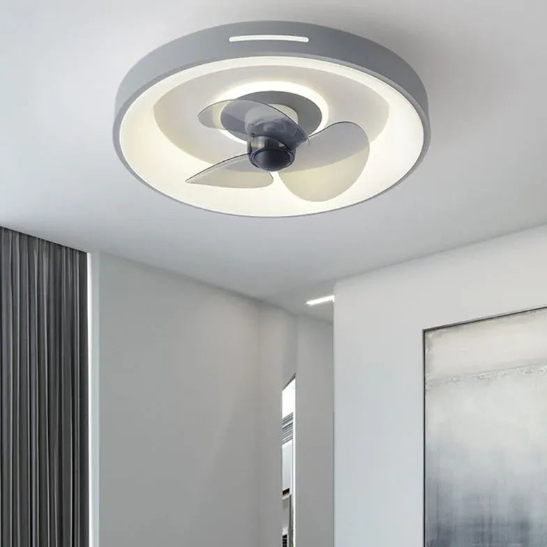 Square Three-Blade Ceiling Fan with Light