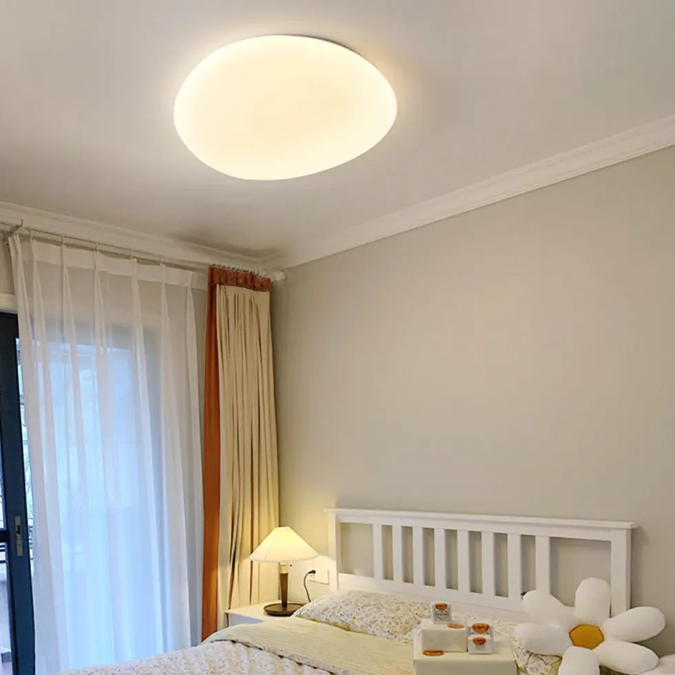 Irregular for Bedroom White Flush Ceiling Lights