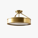 Metal Disc-style Gold Vintage Ceiling Light