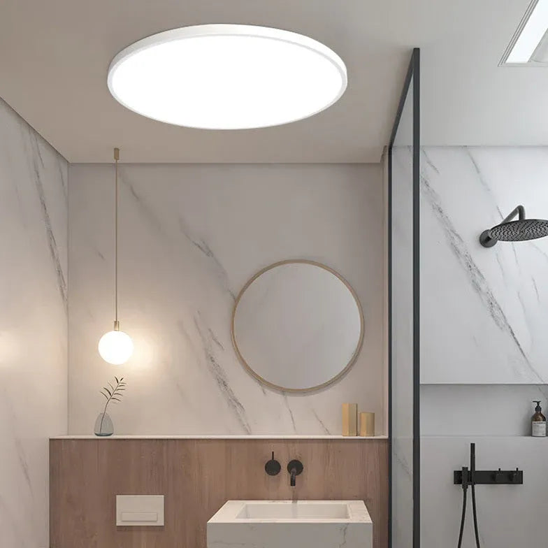 Slim Round Bathroom Flush Ceiling Lights