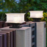 Rectangular Waterproof Solar Led Outdoor Pillar Lights