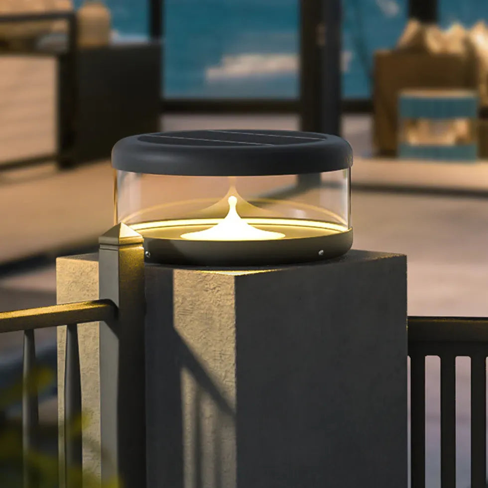 Cylindrical Solar Landscape Outdoor Pillar Lights