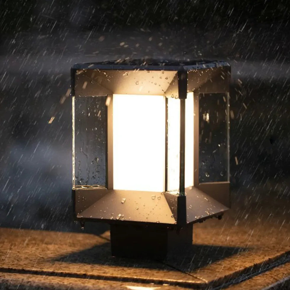 Square Solar Outdoor Pillar Lights