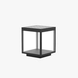 Square Framework Solar Modern Outdoor Pillar Lights