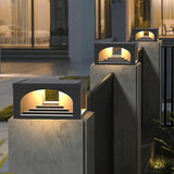 Square Solar Outdoor Column Headlight for Terrace