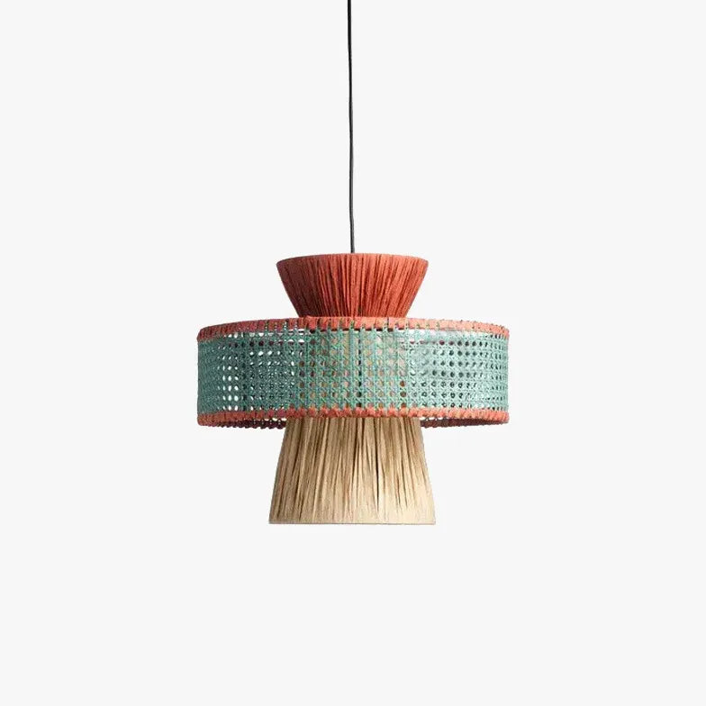 Mushroom Multilayer Rattan Pendant Light