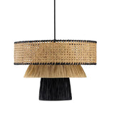 Mushroom Multilayer Rattan Pendant Light