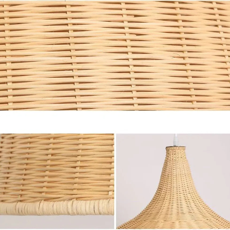 Natural Barrel Kitchen Rattan Pendant Light