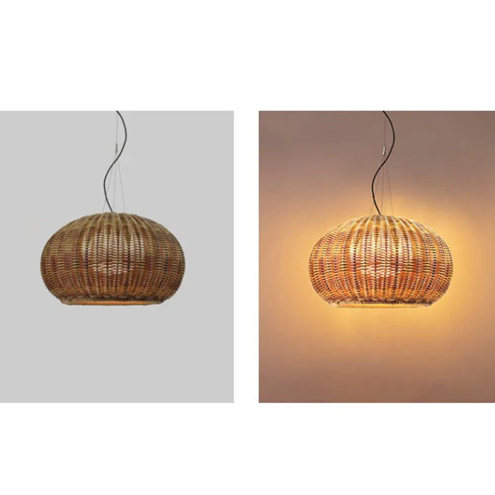 Rustic Rattan Outdoor Lantern Lights