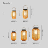 Solar Imitation Rattan Lanterns Outdoor Floor Lamps