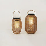 Solar Imitation Rattan Lanterns Outdoor Floor Lamps