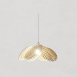 Porous Petals Bedroom Rattan Pendant Light