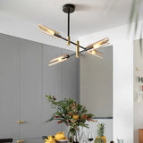 Black gold irregular design bedroom pendant light