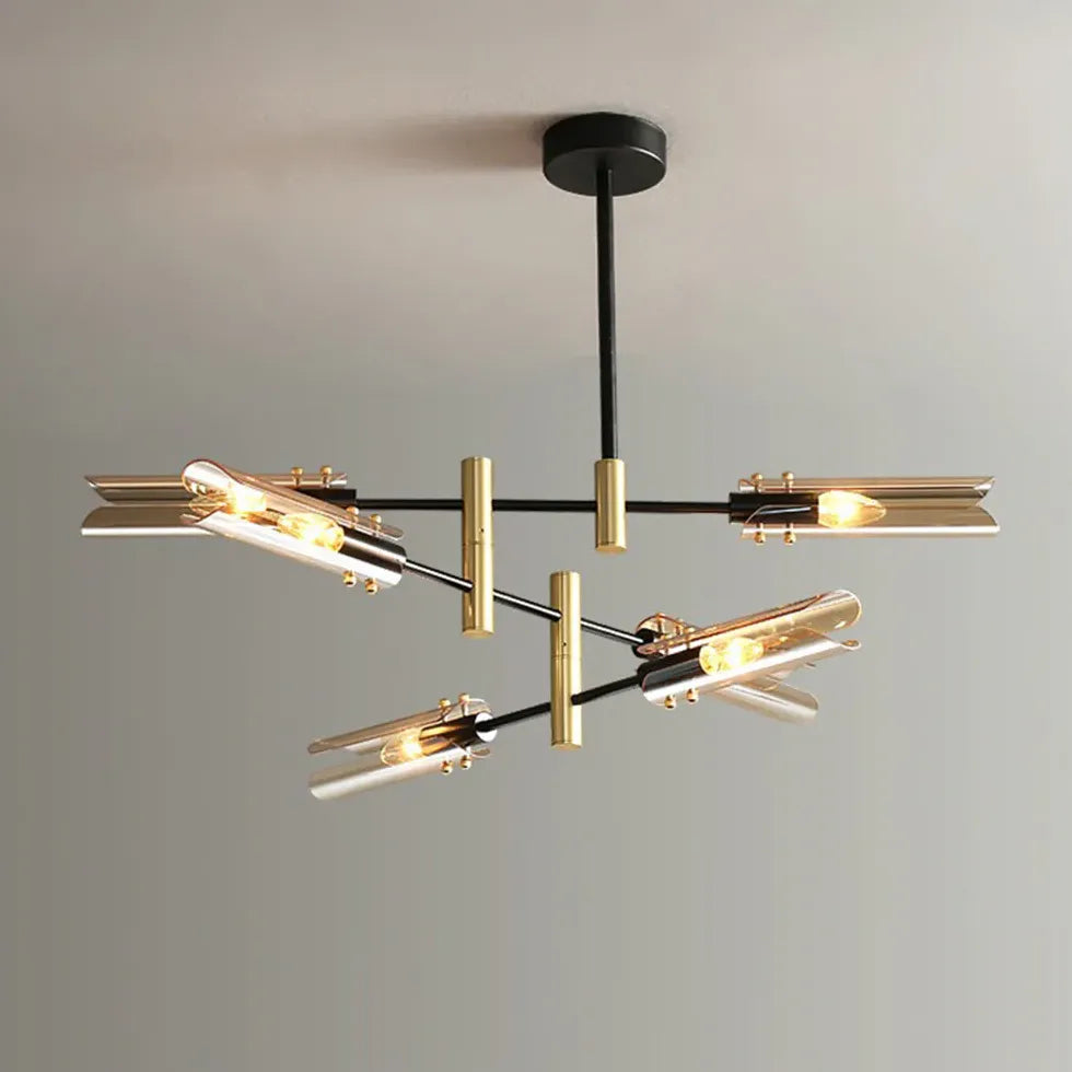 Black gold irregular design bedroom pendant light