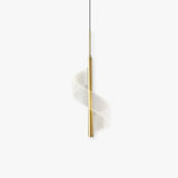 Streamline Spiral Bedroom Gold Pendant Light