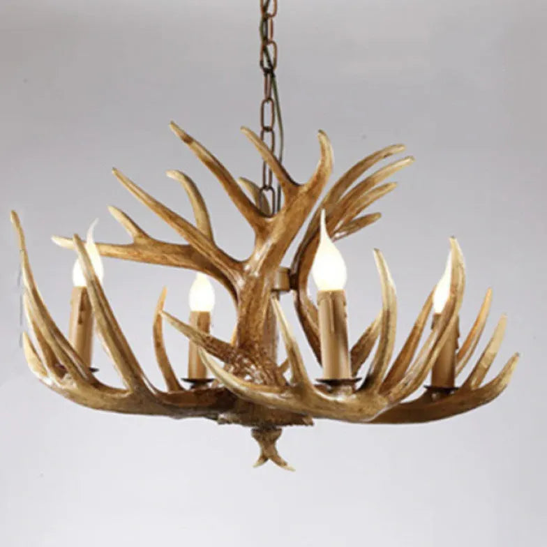 Faux Antler Vintage Candle Holder Chandelier