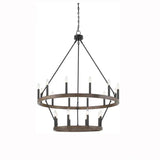 Multi-Head Candle Design Round Industrial Chandelier