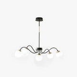 Streamlined Black Frame Living Room Sphere Chandelier