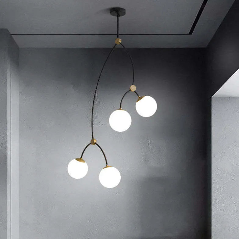 minimalist branch modern black chandelier