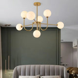 White Asymmetric Modern for Living Room Chandelier