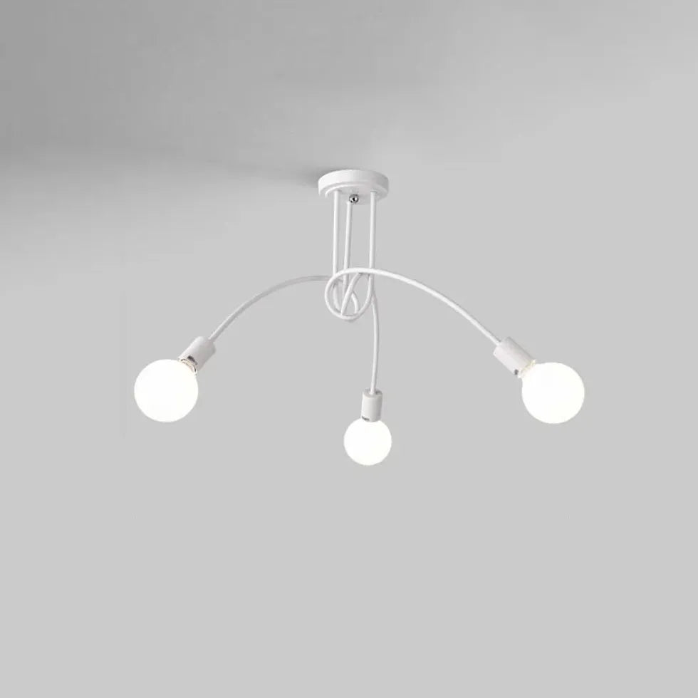 White Multi-Bulb Entwined Ceiling Light