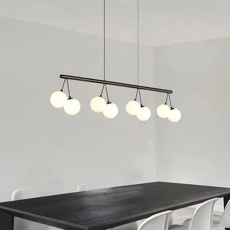 Round Frame Black Modern Chandelier