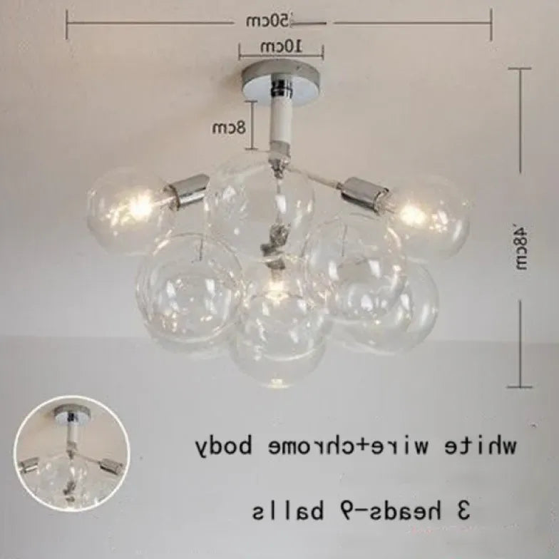 Transparent Glass Bubble Artistic Chandelier