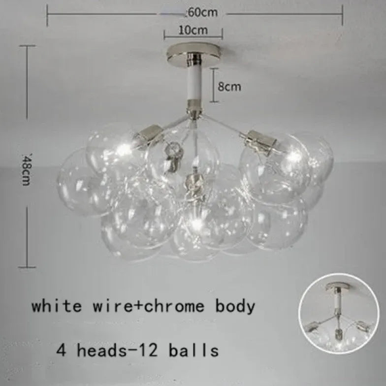 Transparent Glass Bubble Artistic Chandelier