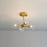 Spherical Gold Metal for Dining Room Chandelier